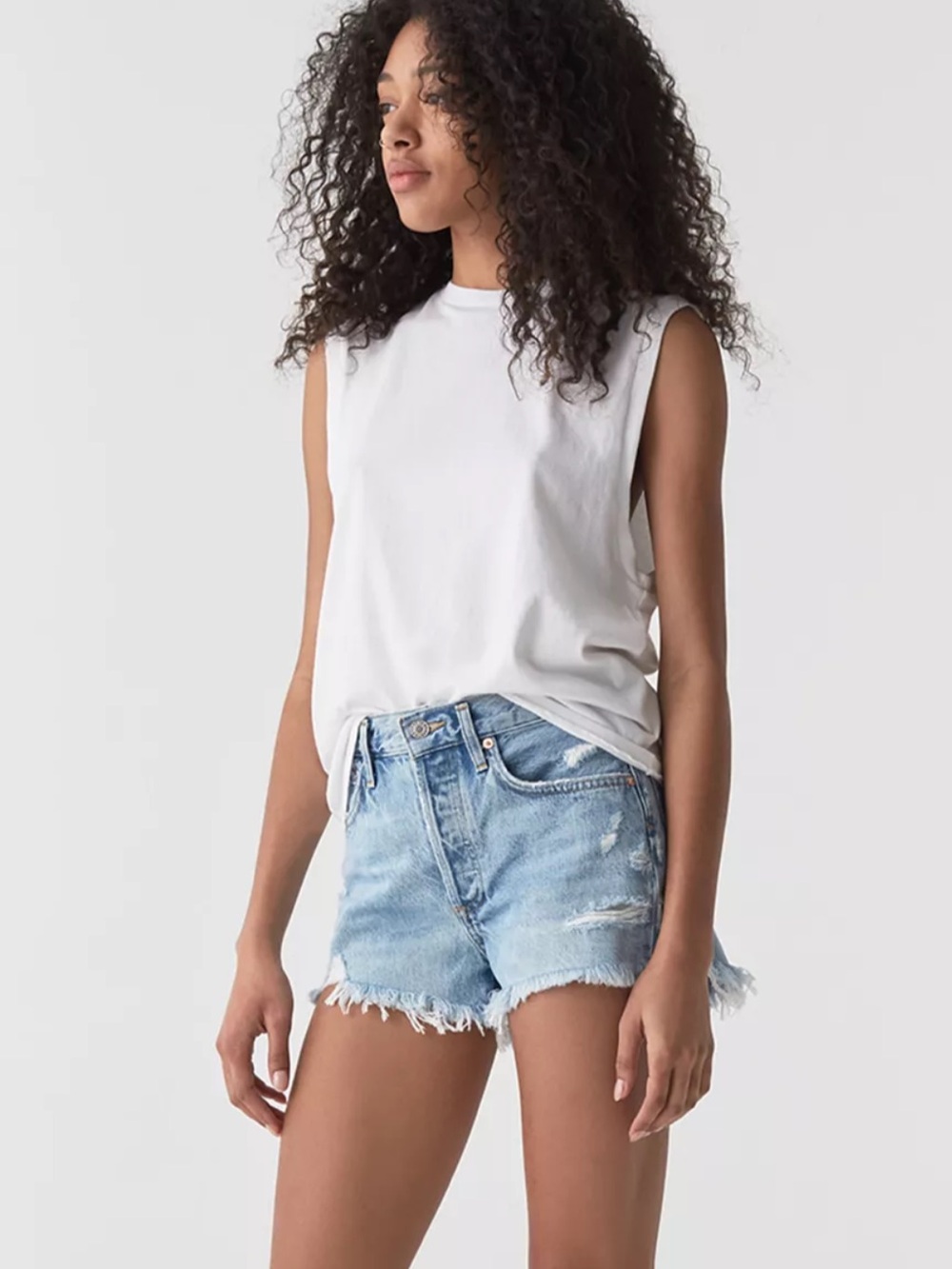 AGOLDE Parker Cutoff Denim Shorts Size 26